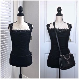 NEW DECODED Black Top with Lace